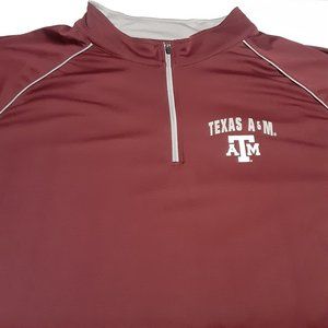 Colosseum Men's Texas A&M Aggies LS 1/4 Zip Shirt Size 4XLT